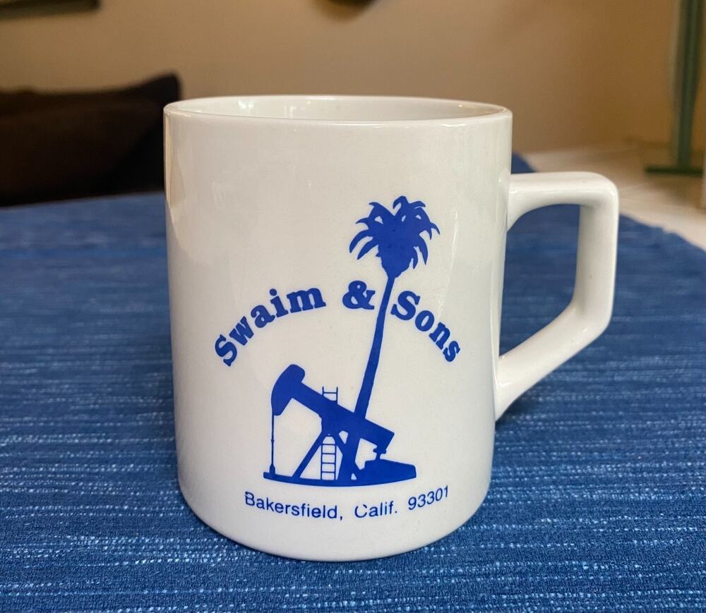 Coffee Mug Swaim & Sons Oilfield Services Oil Pumpjack Bakersfield California